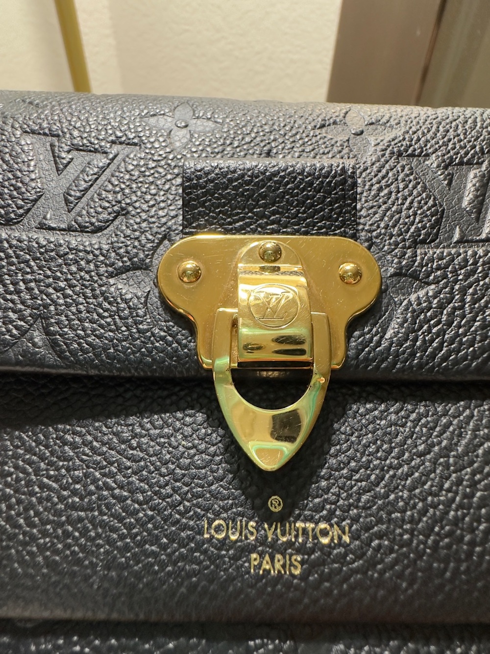 Louis Vuitton Black Leather Wallet with Gold Chain - Picture 13 of 14